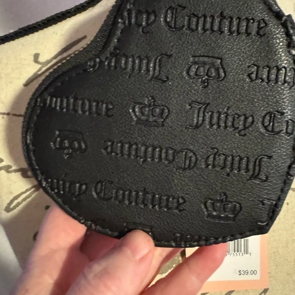 Juicy Couture black heart wristlet